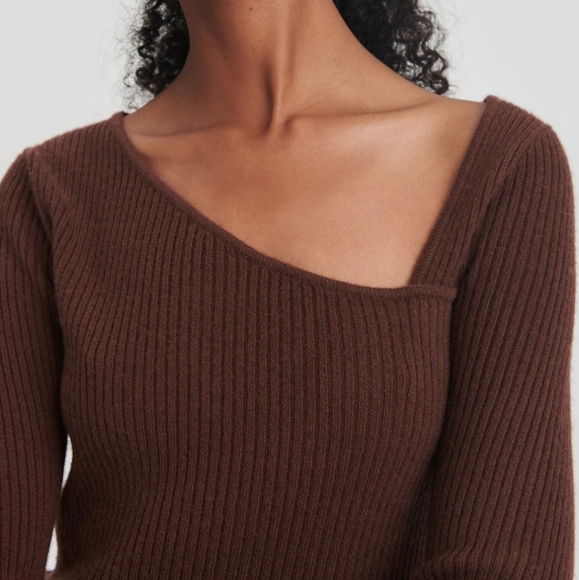 NAADAM Cashmere Fitted Asymmetrical Sweater - Picture 2 of 4